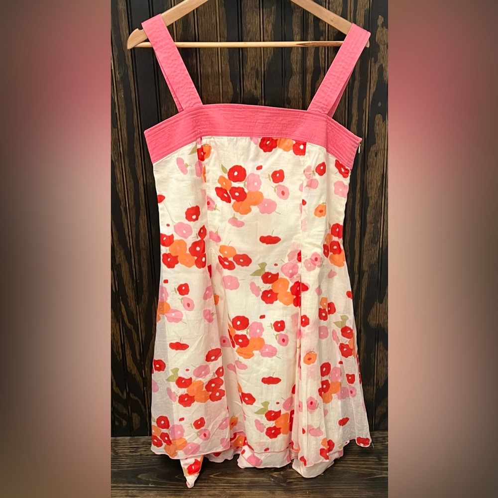NWT Cynthia Cynthia Steefe Pink Poppy Cotton Sundress Size 10